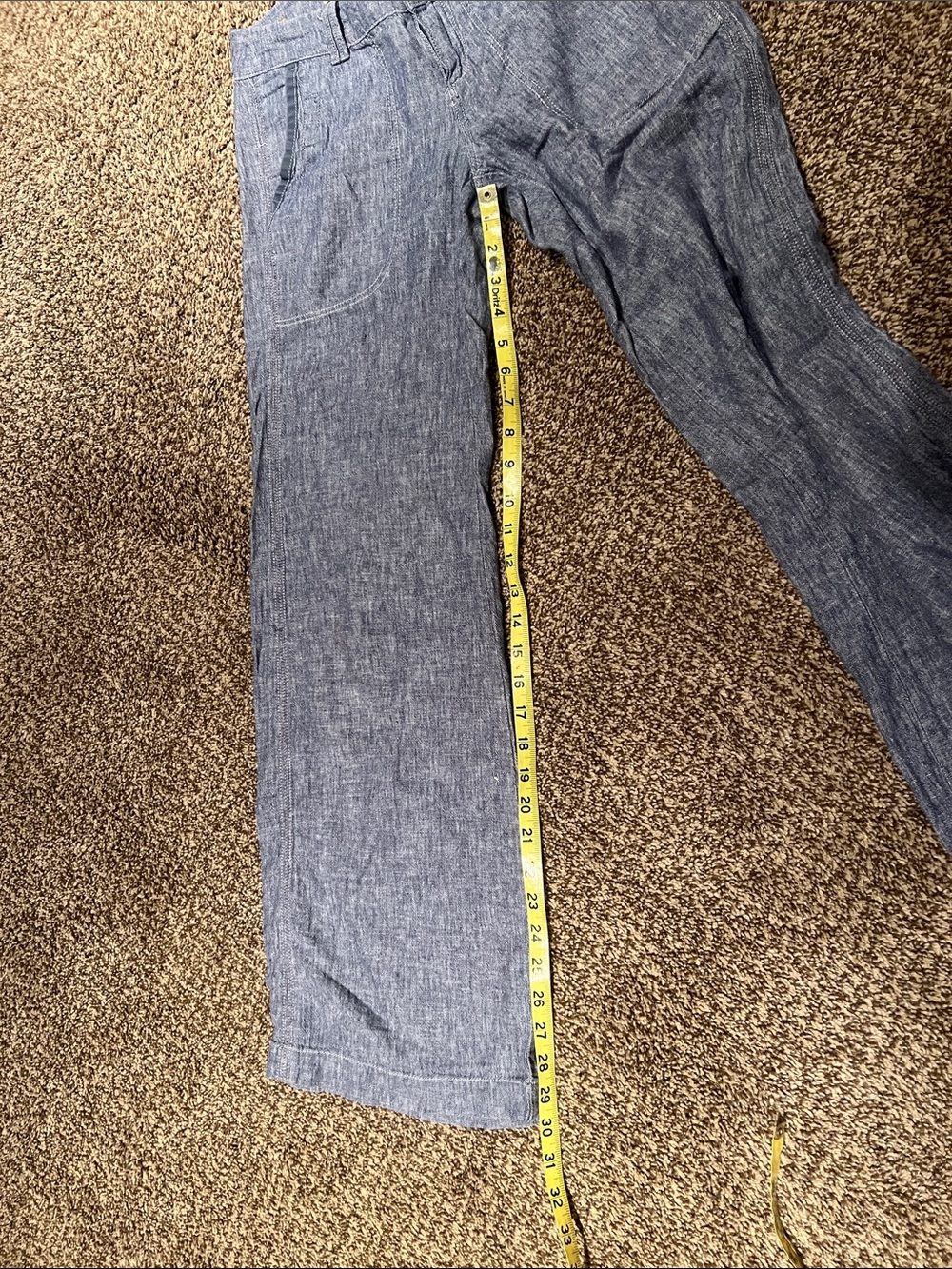 Pilcro & The Letterpress blue linen blend wide leg chambray pants |Size 2 - Picture 17 of 17